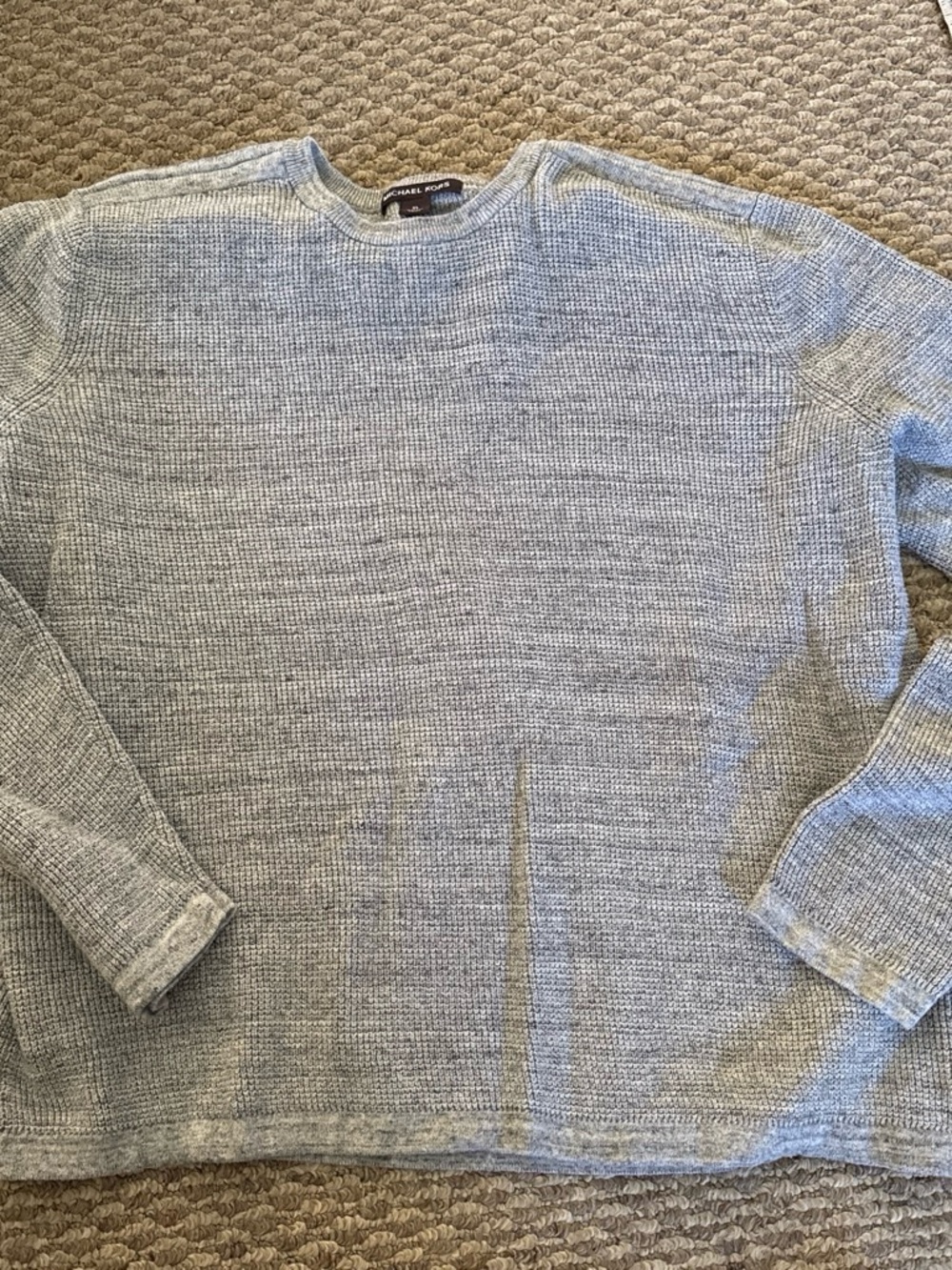 Michael Kors Light Gray Knit Crewneck Sweater